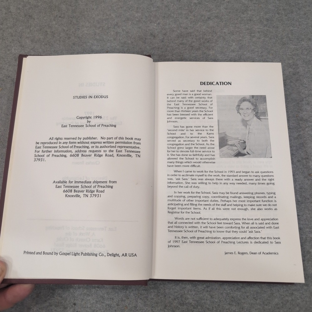 Studies in Exodus 1997 East Tennessee School of Preaching Lectureship Hardcover - Picture 4 of 7